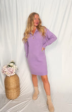 Afbeelding in Gallery-weergave laden, Button Up Sweater Dress - lila
