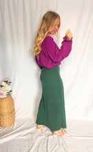 Afbeelding in Gallery-weergave laden, Knitted Maxi Skirt - green

