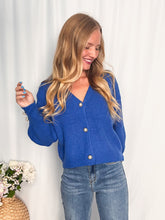 Afbeelding in Gallery-weergave laden, Buttoned Up Cardigan - royal
