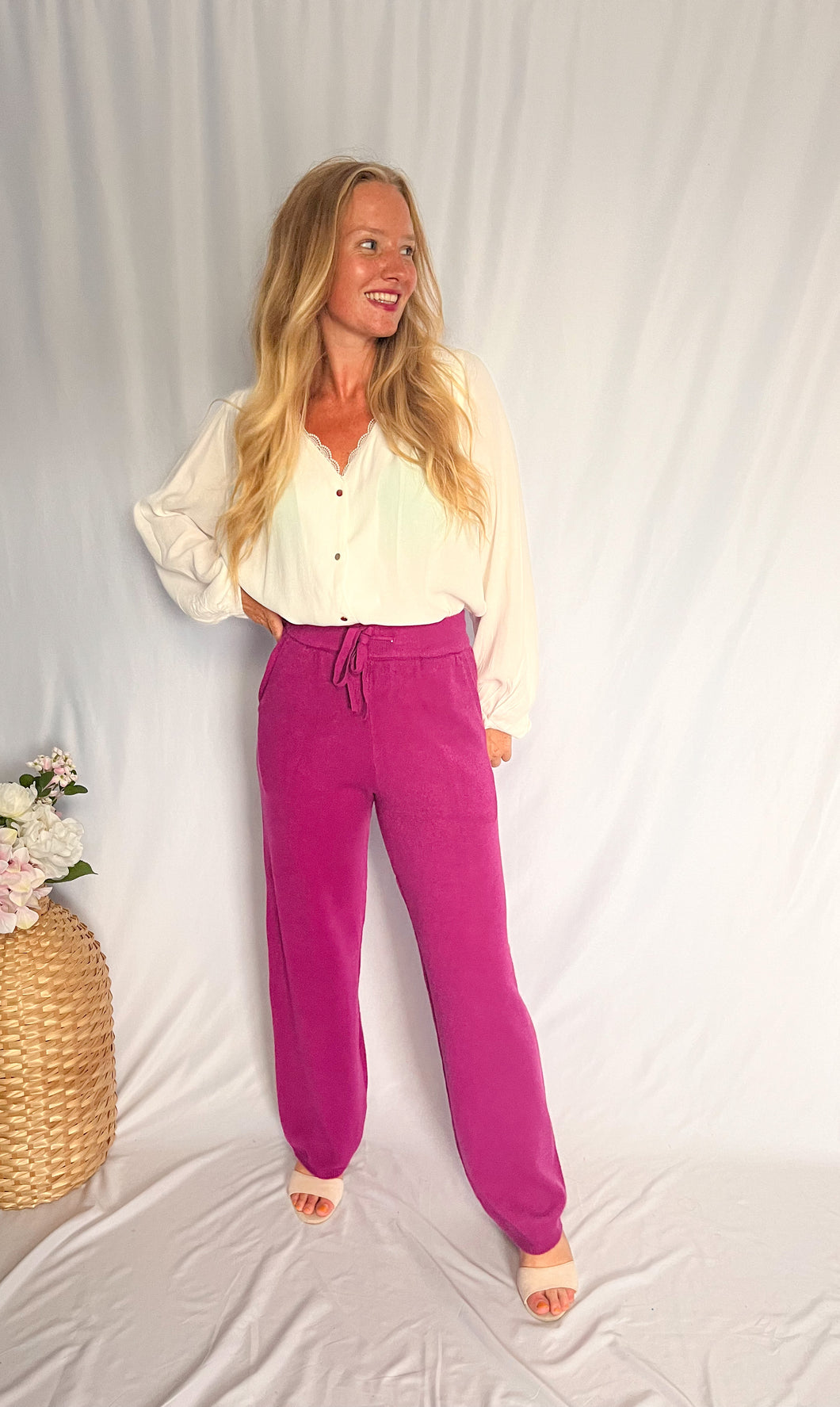 Koko Knit Pants - magenta