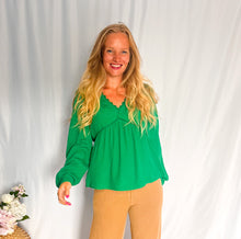 Afbeelding in Gallery-weergave laden, Celine Blouse - green
