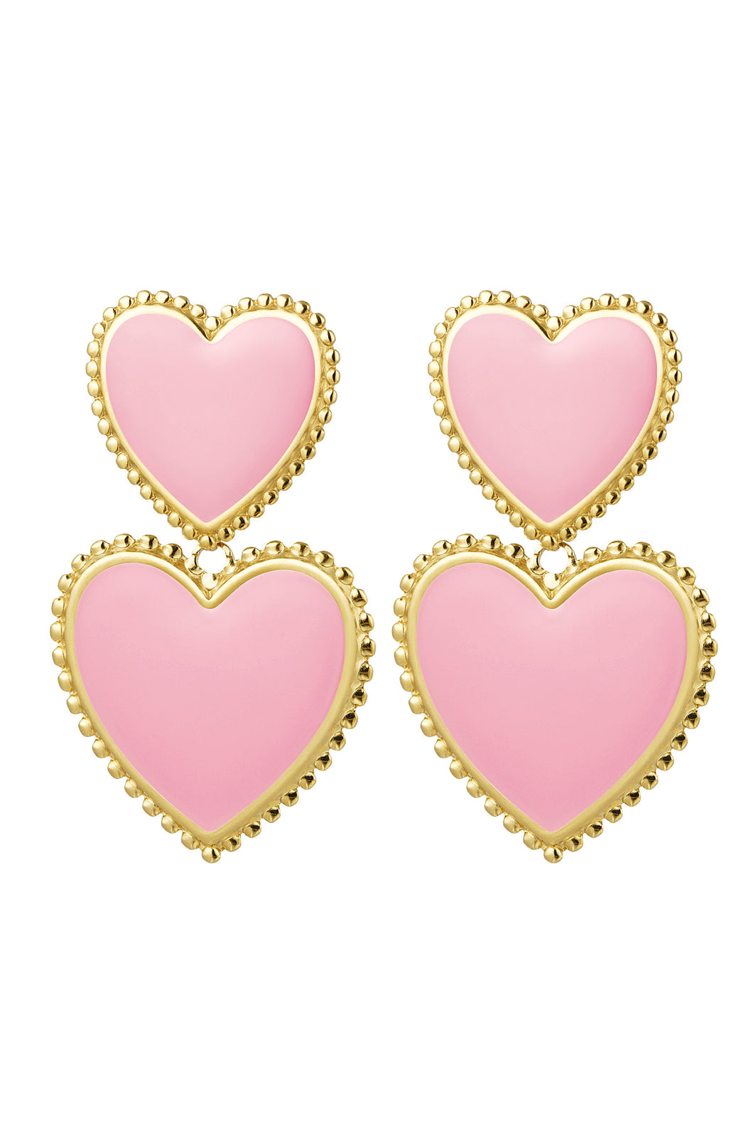 Double Self Love Earrings  - light pink
