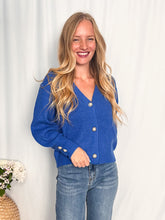Afbeelding in Gallery-weergave laden, Buttoned Up Cardigan - royal
