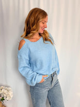 Afbeelding in Gallery-weergave laden, Cut Out Sweater - blue
