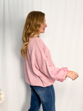Afbeelding in Gallery-weergave laden, Cozy Flower Sweater - double pink
