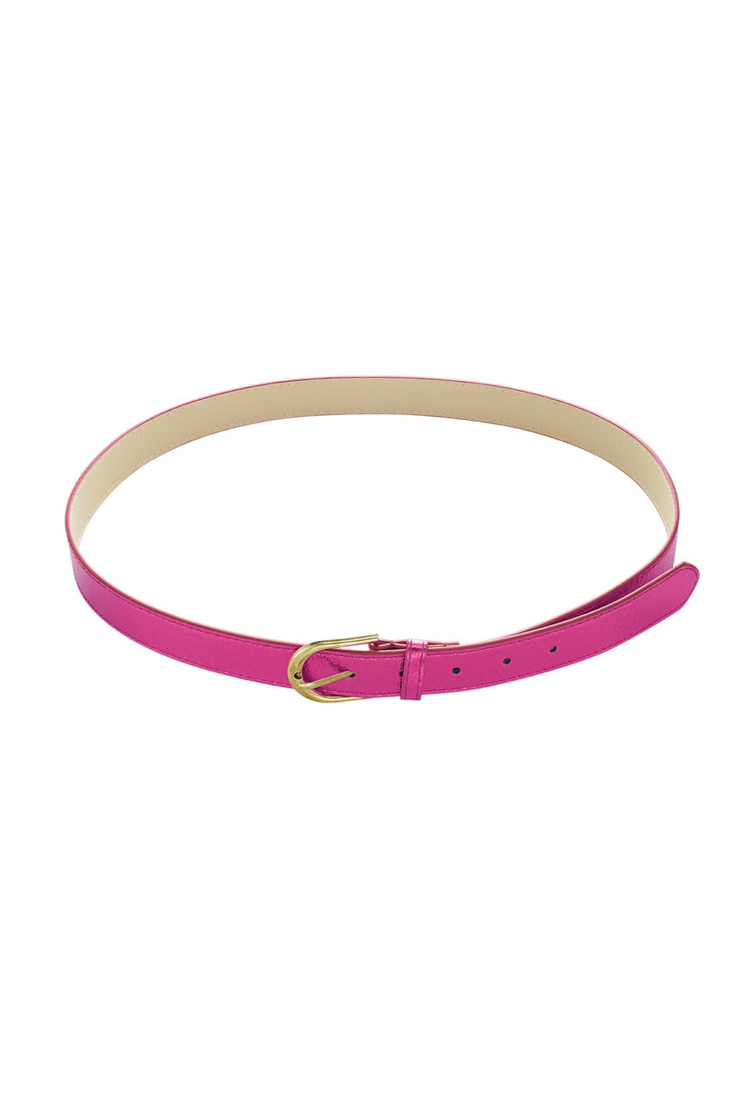 Metallic belt - fuchsia