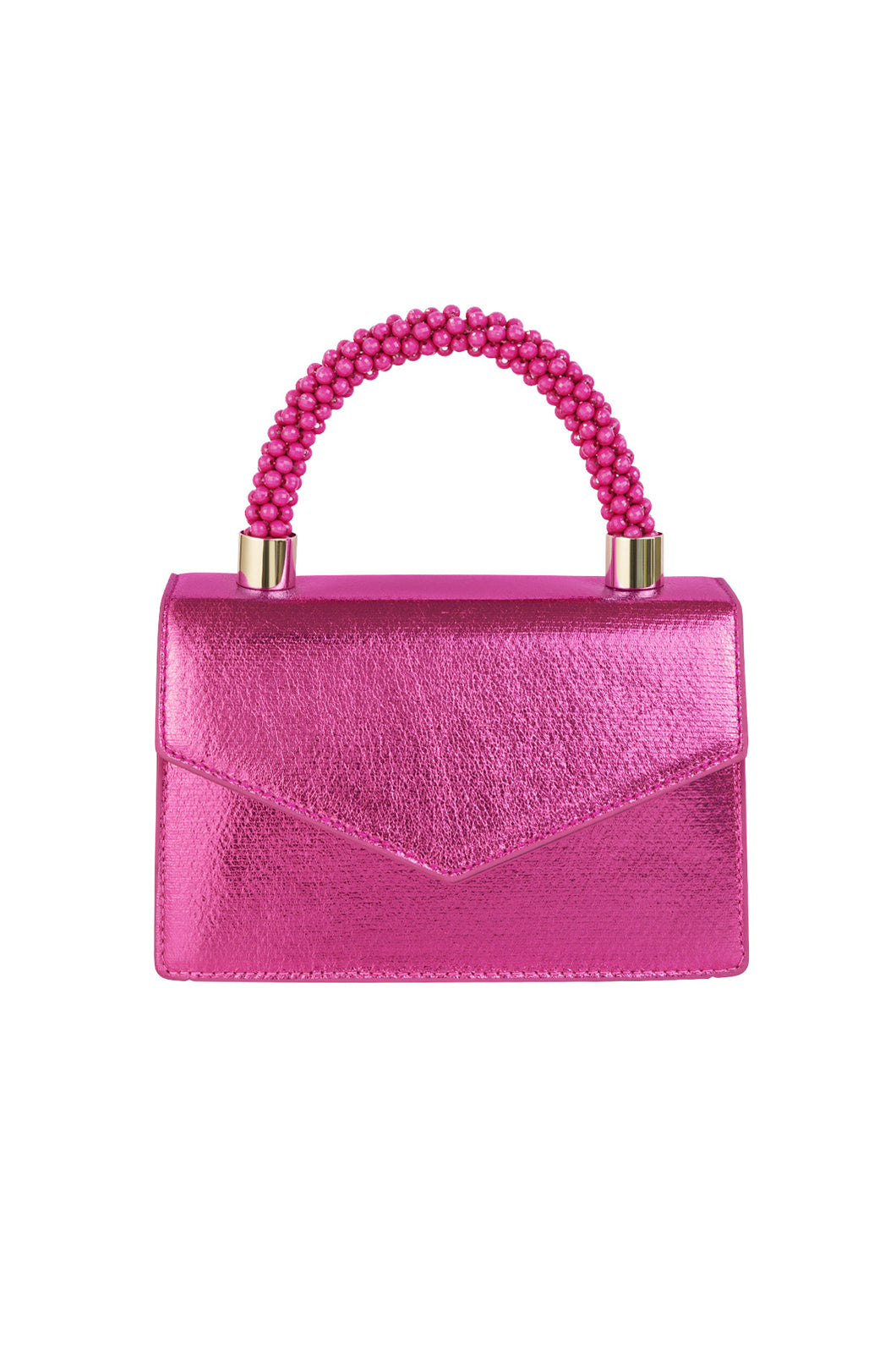 Bubble Envelope Crossbody Bag - pink metallic