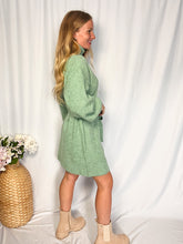 Afbeelding in Gallery-weergave laden, Cozy Turtleneck Sweater Dress - mint
