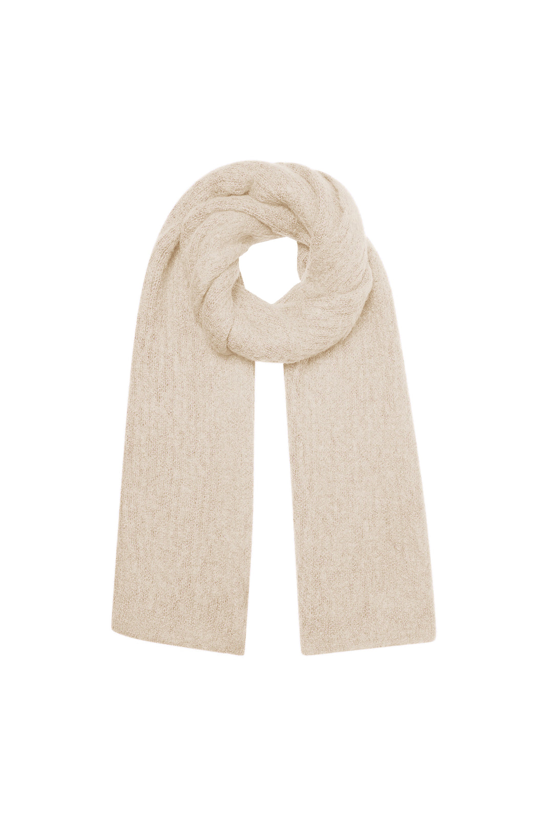 Plain Knitted Scarf - sand