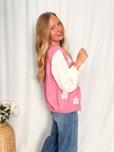 Afbeelding in Gallery-weergave laden, Knitted Flower Vest - pink
