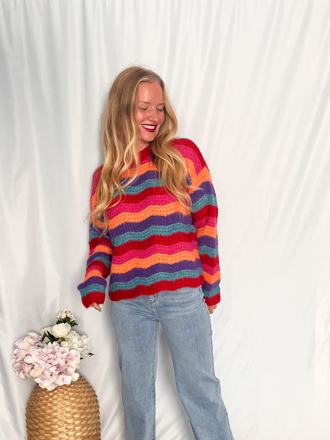 Funky Vibes Sweater - red