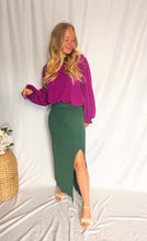Afbeelding in Gallery-weergave laden, Knitted Maxi Skirt - green
