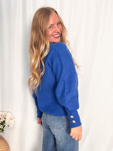 Afbeelding in Gallery-weergave laden, Buttoned Up Cardigan - royal
