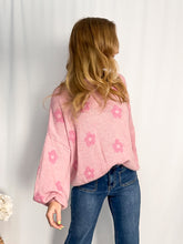 Afbeelding in Gallery-weergave laden, Cozy Flower Sweater - double pink
