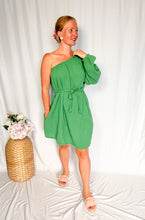 Afbeelding in Gallery-weergave laden, Assymetric Tetra Dress - green
