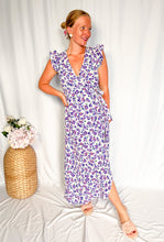 Afbeelding in Gallery-weergave laden, Sleeveless Floral Maxi Dress - purple

