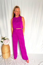 Afbeelding in Gallery-weergave laden, Textured Crop Top Set - purple
