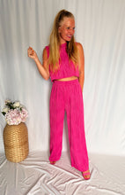 Afbeelding in Gallery-weergave laden, Textured Crop Top Set - pink
