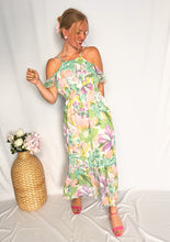 Afbeelding in Gallery-weergave laden, Cold Shoulder Maxi Dress - green
