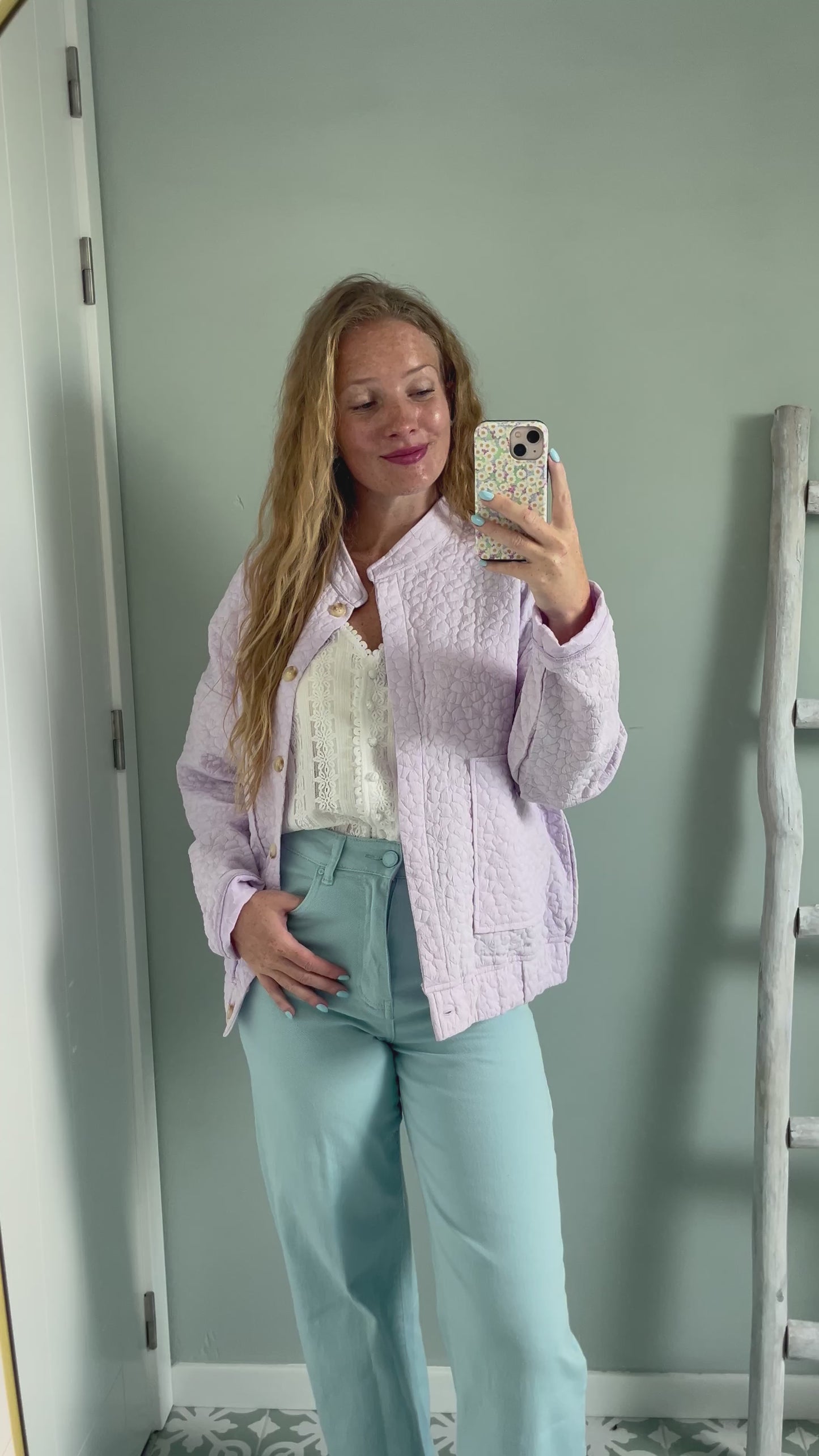Spring Vibes Flower Vest - lila