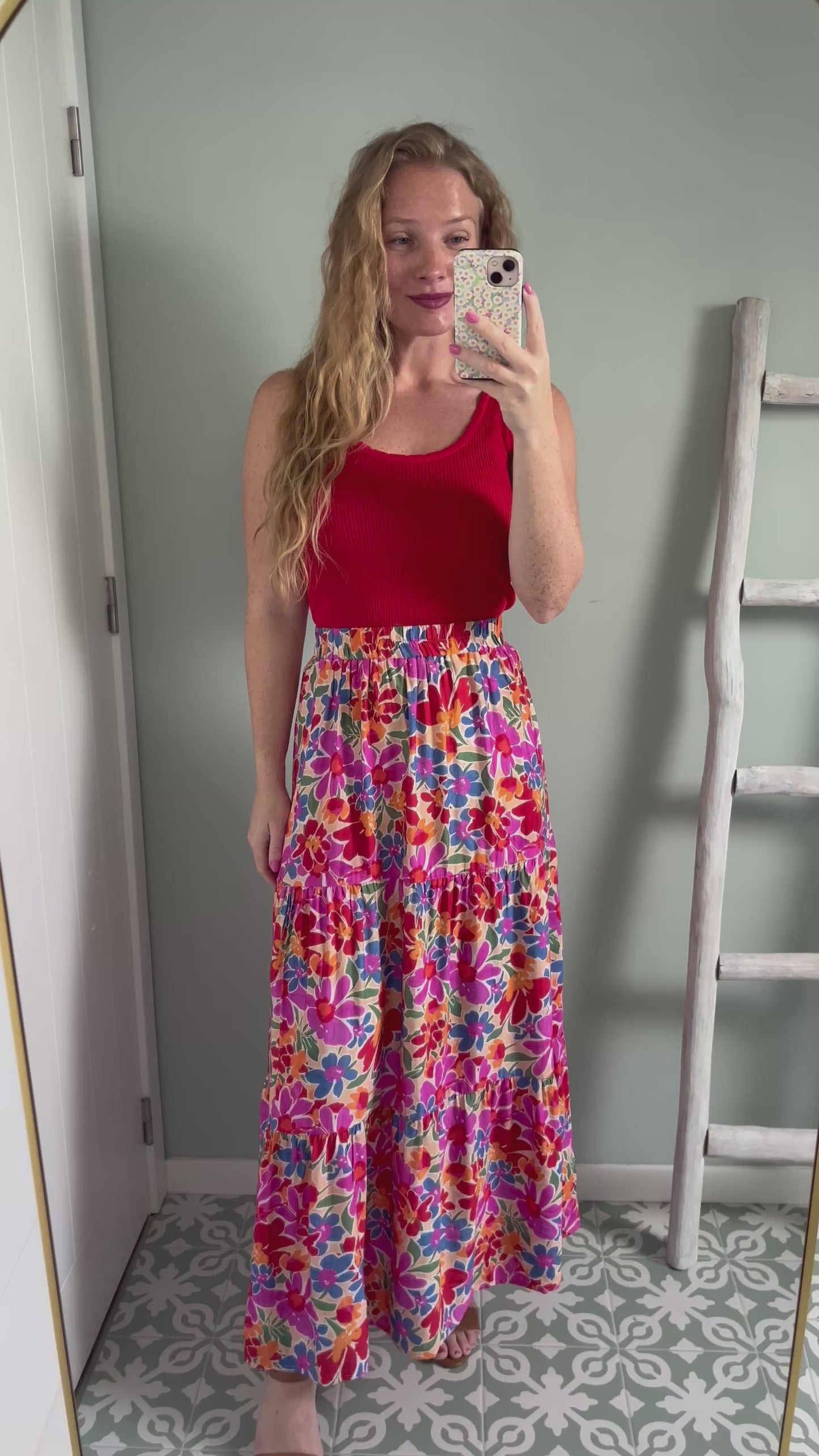 Colorful Flower Skirt