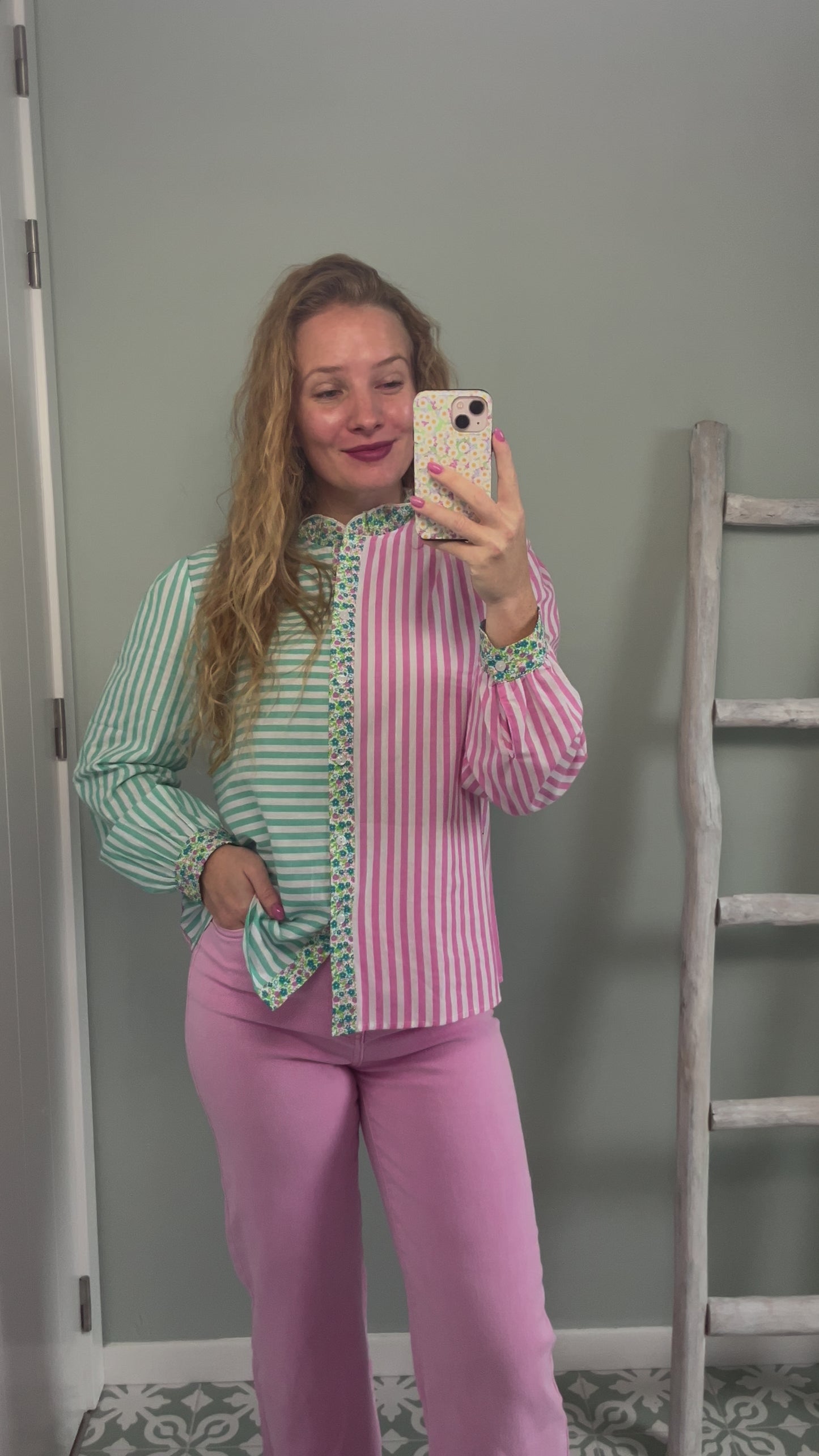 Floral Striped Blouse