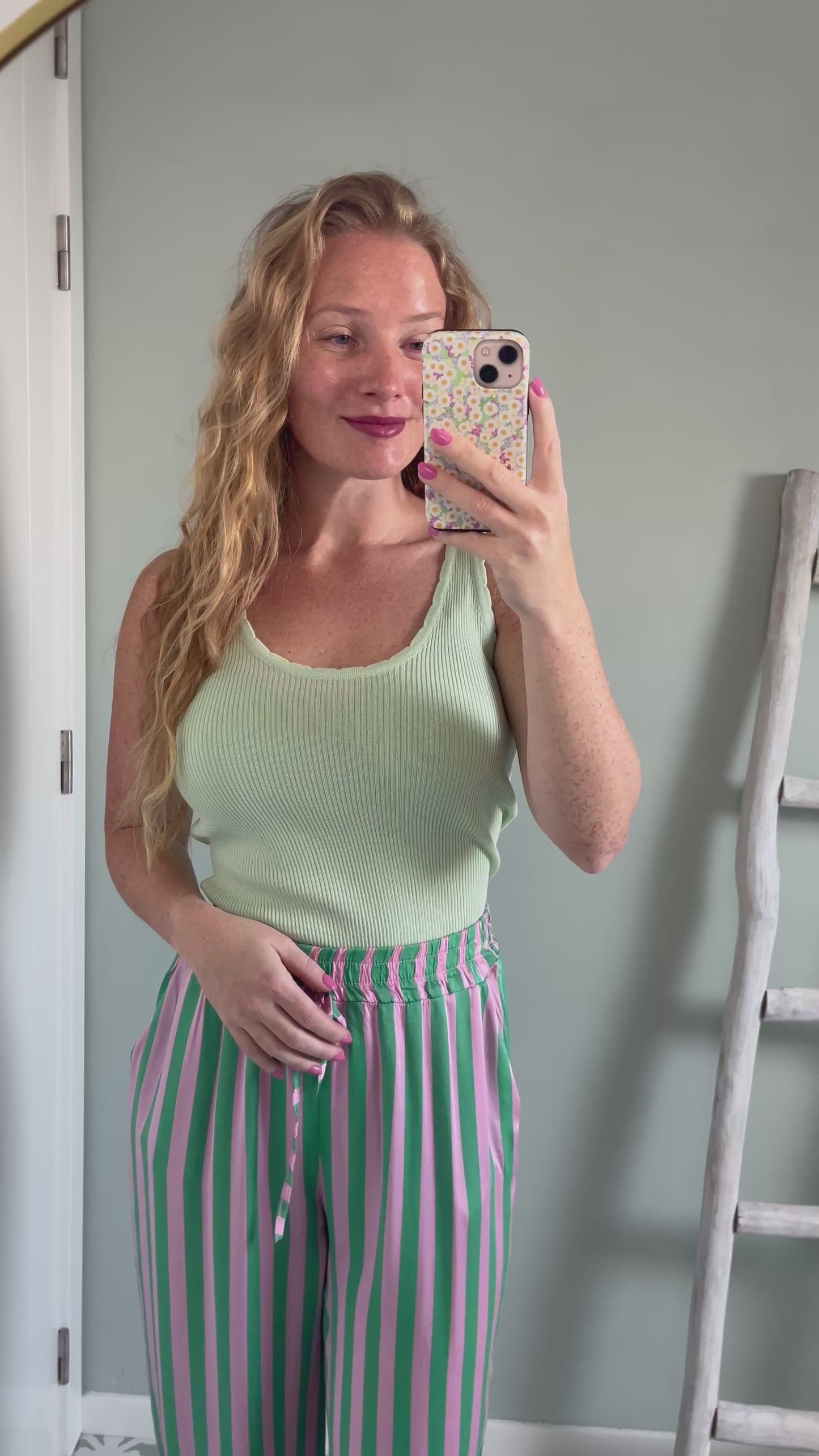 Ribbed Tank Top - light green