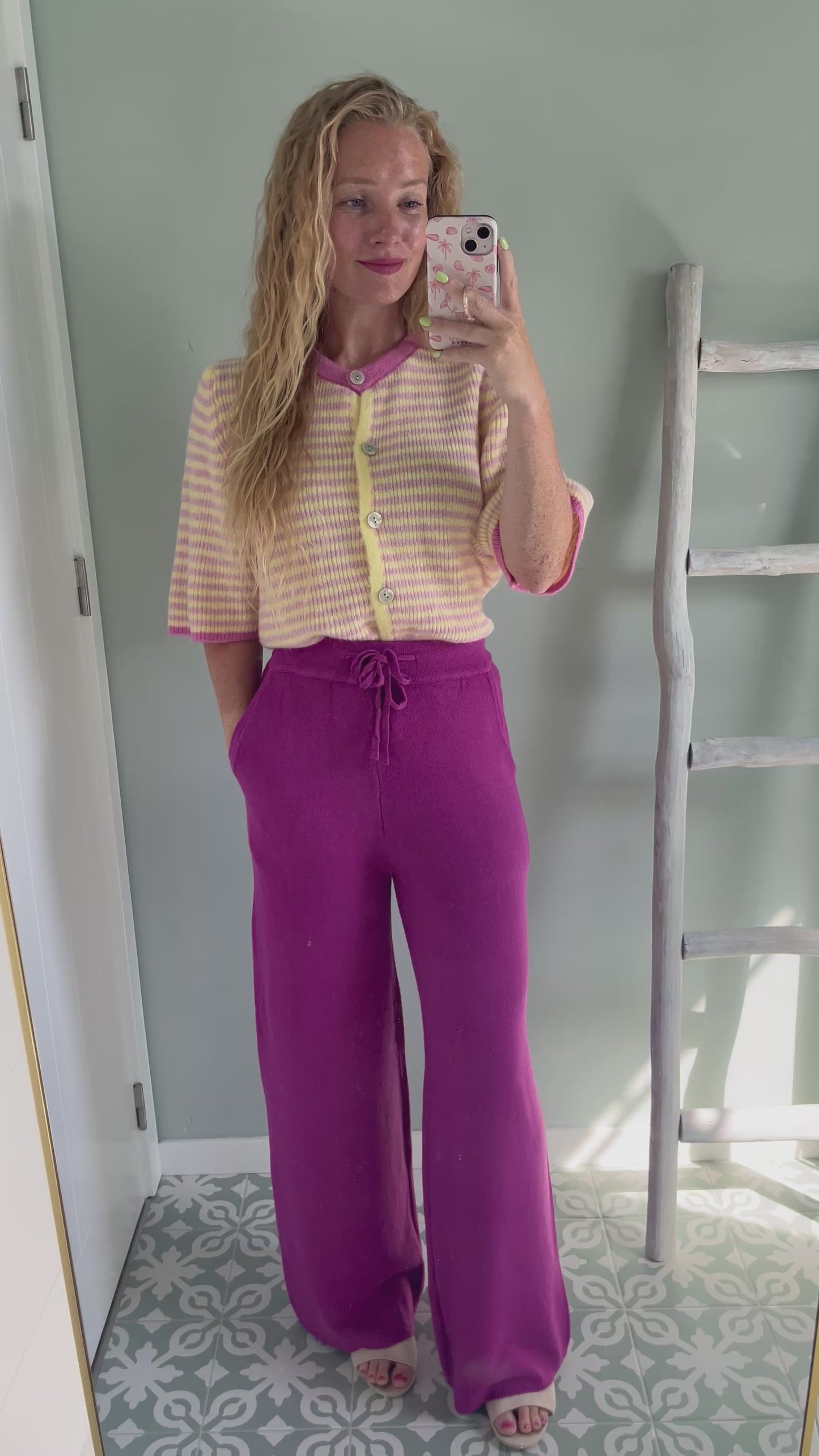 Comfy Knit Pants - mauve